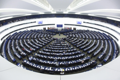 Gran pla general del ple del Parlament Europeu a Estrasburg.
