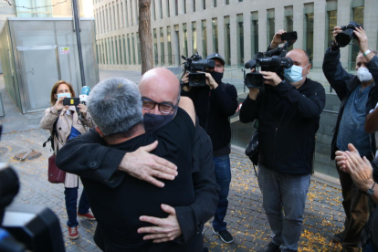 El empresario Oriol Soler a la salida de la Ciudad de la Justicia.