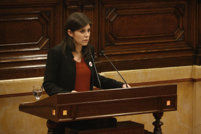 La portaveu d'ERC, Marta Vilalta, al ple del Parlament