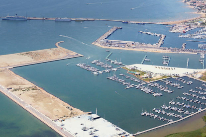 Vista aèria del port de Sant Carles de la Ràpita.