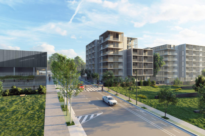 Imagen virtual de la zona haya finalizado la urbanización y la construcción de las nuevas viviendas.