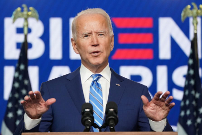 El candidat demòcrata, Joe Biden, durant un discurs