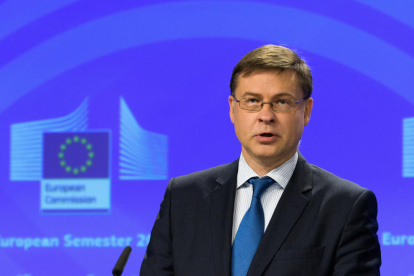 El vicepresidente responsable de Estabilidad Financiera, Servicios Financieros y Unión de los Mercados de Capitales, Valdis Dombrovskis.
