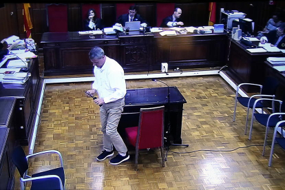 Captura de pantalla del agente inmobiliario Ramon Franch, derecho después de declarar en la Audiencia de Tarragona.