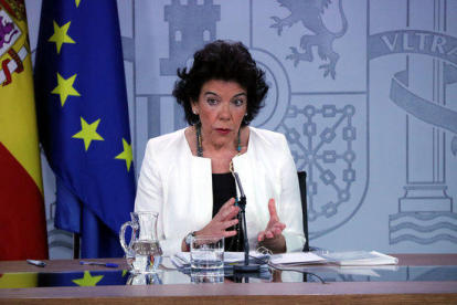 La portavoz del gobierno español, Isabel Celaá.