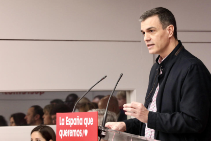 Pedro Sanchez en el comité federal del PSOE