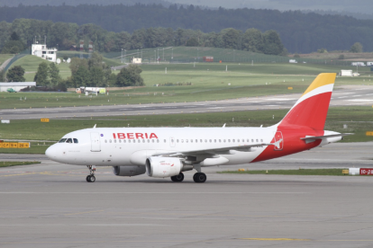 Imatge d'arxiu d'un avió d'Iberia.