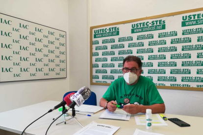 Juan Carlos Feijóo valoró el inicio de curso en una rueda de prensa en la sede de USTEC-STEs.