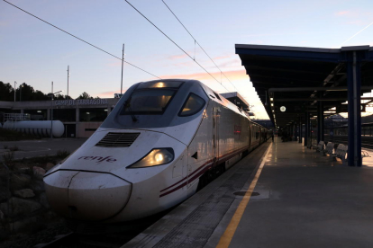 Imatge del l'arribada del primer Euromed a l'estació del Camp de Tarragona, el passat 13 de gener.