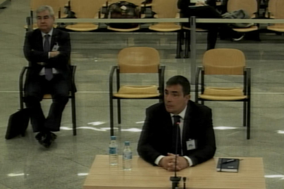 El exdirector general de los Mossos, Pere Soler, durante su declaración en la Audiencia Nacional.