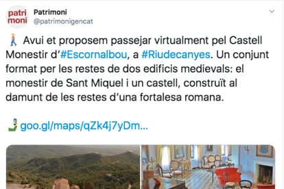 Una de les propostes es visitar el Castell Monestir d'Escornalbou.