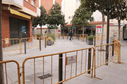 Imagen de la calle Juan Sebastian El Cano en obras.