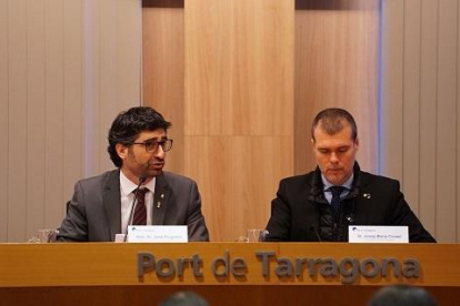 El conseller de Polítiques Digitals i Administració Pública, Jordi Puigneró, i el president del Port de Tarragona, Josep Maria Cruset, han presidit la competició.