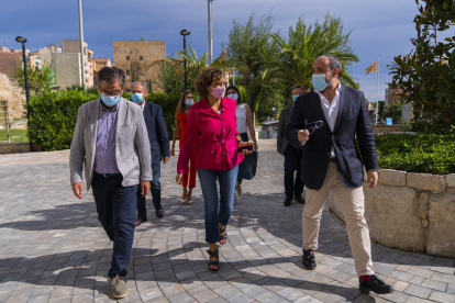 Montserrat i Fernández en la seva visita a la direcció del Partit Popular de Tarragona.