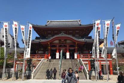 El tarragoní Roger Meseguer, en un viatge a Nagoya, durant la seva estada al Japó.