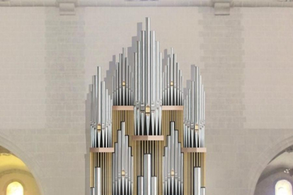 Imatge recreada de l'aspecte que tindrà l'orgue de Sant Joan de Valls una vegada acabat.
