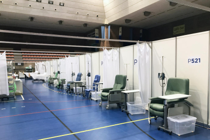 Imatge del nou hospital de dia de Vall d'Hebron, que abans s'utilitzava per a pacients amb coronavirus.