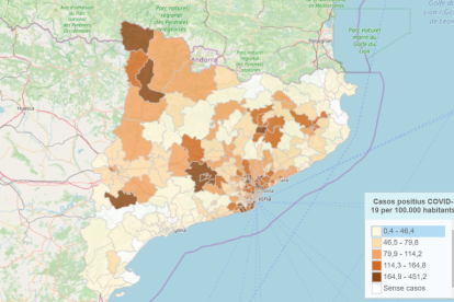 Imatge del mapa interactiu que permet conèixer els casos de Coronavirus