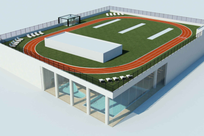 Una recreació de l'aspecte que tindrà el complex, que s'aixecarà a tocar de l'actual Pavelló Olímpic.