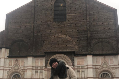 Laura Diez, en la ciudad de Bolonia, este invierno.