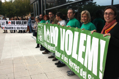 Imagen de una protesta de la Plataforma del Sénia.