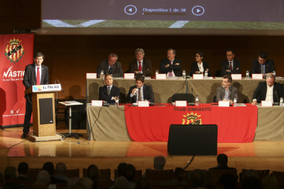 Imagen de archivo de la Junta de Accionistas del Nàstic celebrada el pasado mes de octubre en el Palau Ferial y de Congresos.
