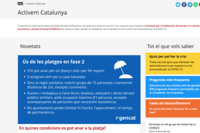 El nou portal web de la Generalitat.