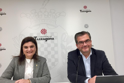 ELs portaveus del grup municipal del Partit Popular de Tarragona, aquest dimecres.