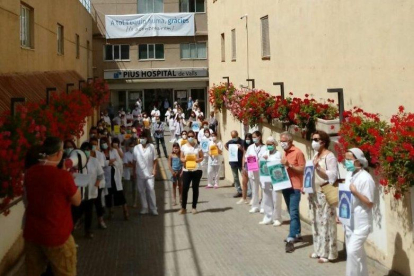 La protesta en el Pius de Valls.