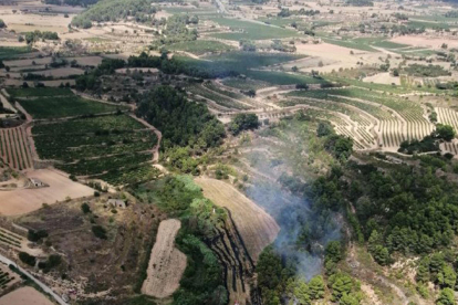 imatge aèria de l'incendi.