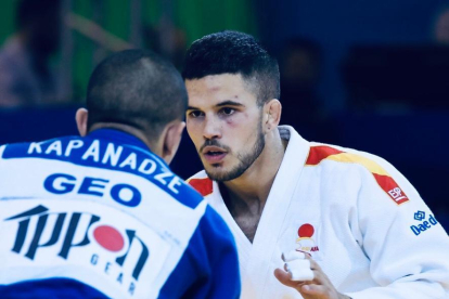 El judoka canongí en un dels molts campionats en els quals ha participat.