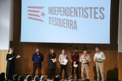 Signants del manifest 'Independentistes d'esquerra' a l'Ateneu Barcelonès