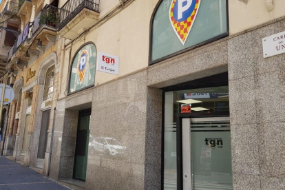 Imatge de l'oficina d'Aparcaments Municipals de Tarragona.