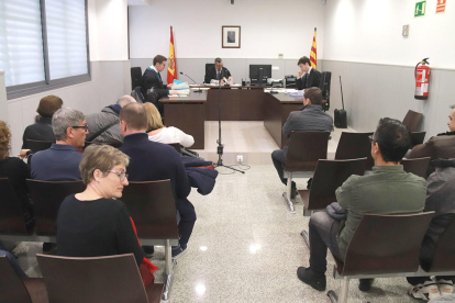 La sala de vistes del jutjat Social número 3 de Tarragona, abans del judici.