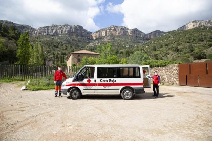 Voluntaris de la Creu Roja al Priorat.