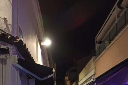 Pla general del carrer Primer de maig, també conegut com a carrer del Pecat, la zona d'oci nocturn de Sitges.