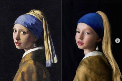 La jove de la perla de Vermeer és un dels quadres més replicats en aquest repte.