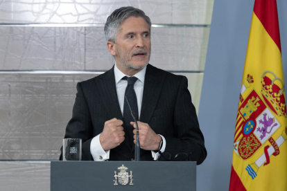 El ministre Fernando Grande-Marlaska durant una compareixença.