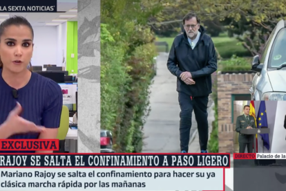 Imatge de Rajoy emesa per la Sexta.