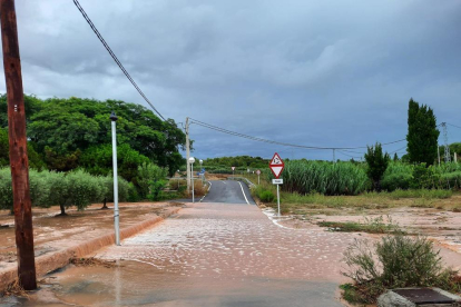 Imatge de la crescuda del riu Gaià al seu pas per la Riera de Gaià