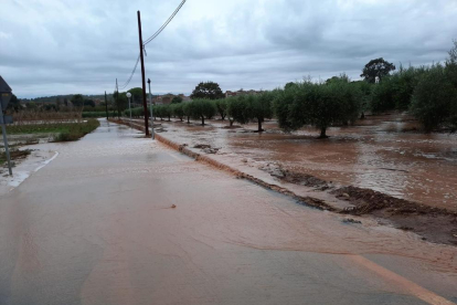 Imatge de la crescuda del riu Gaià al seu pas per la Riera de Gaià