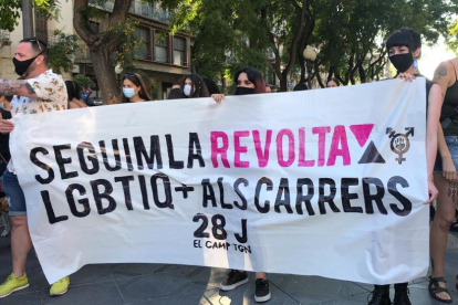 Imagen de la pancarta que abría la manifestación.