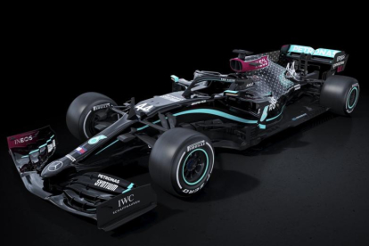Aspecto que lucirán los vehículos de Fórmula 1 de Mercedes esta temporada.