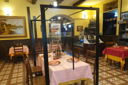 Una prova pilot amb mampares que ha fet un restaurant de Leganés.
