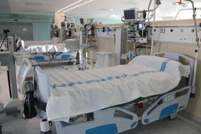 Plano general de camas en el nuevo espacio anexo al Hospital Germanos Trias i Pujol.