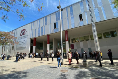 Imagen de la concentración en el Campus Catalunya de la URV.