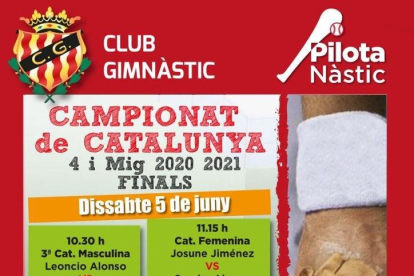 El Nàstic acoge el Campeonato de Cataluña de Pelota con la grana Javier Otaño a la final