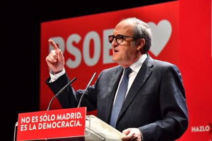 Plano medio del candidato del PSOE-M en las elecciones a la Comunidad de Madrid, Ángel Gabilondo