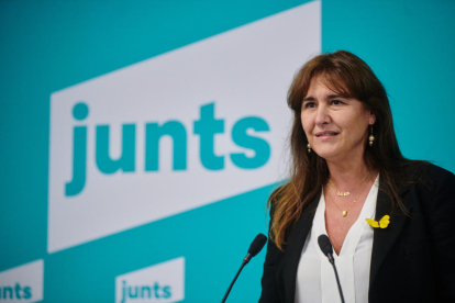 Plano cerrado de la presidenciable de JxCat, Laura Borràs.