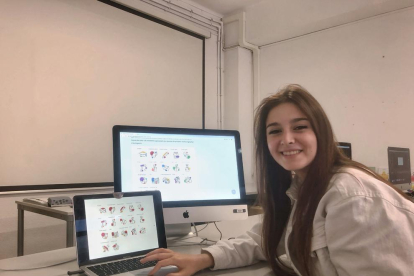 Helena Riu se llevó el premio por un proyecto de diseño de los iconos de la web 'Tria educativa' de la Generalitat.